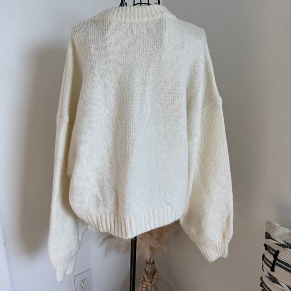 Anthropologie Pilcro Creamy Soft Dolman Sleeve Cropped Crewneck Pullover Sweater - Picture 6 of 13